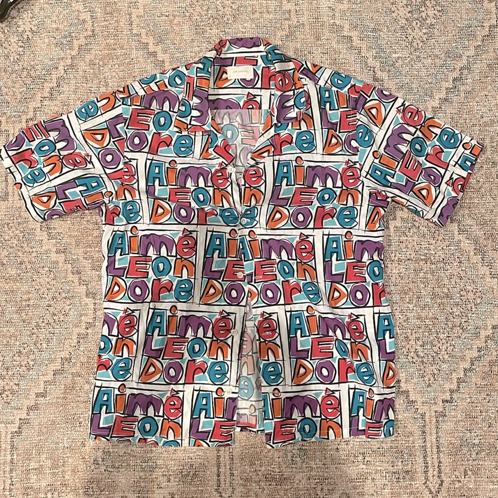 Aime Leon Dore button up print shirt medium size